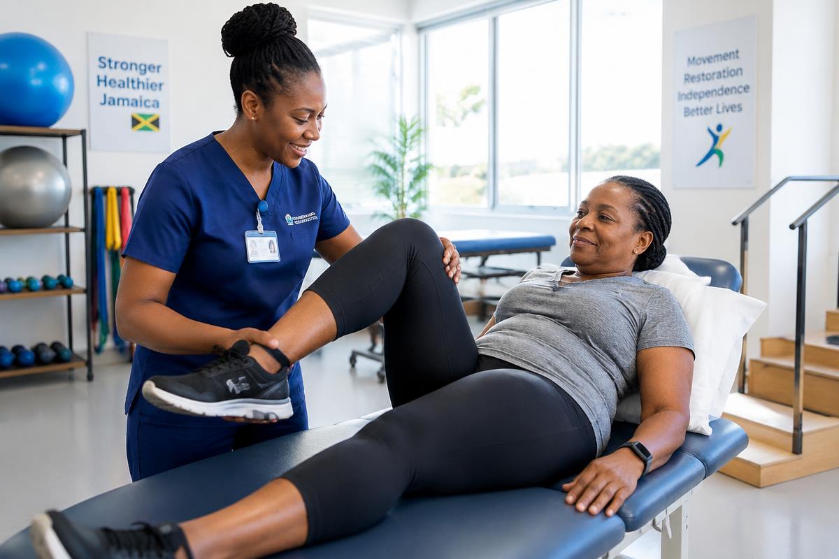 Allied health professional working with a patient